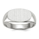 14K White Gold 13.5x7.5mm Closed Back Signet Ring