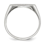 14K White Gold 13.5x7.5mm Open Back Signet Ring view