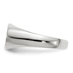 14K White Gold 13.5x7.5mm Open Back Signet Ring view