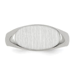 14K White Gold 13.5x7.5mm Open Back Signet Ring view