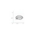 14K White Gold 13.5x7.5mm Open Back Signet Ring view
