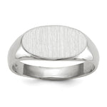 14K White Gold 13.5x7.5mm Open Back Signet Ring view