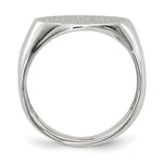 14K White Gold 15.0x9.5mm Open Back Signet Ring view