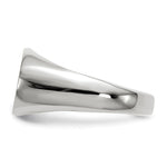 14K White Gold 15.0x9.5mm Open Back Signet Ring view