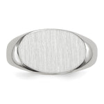14K White Gold 15.0x9.5mm Open Back Signet Ring view
