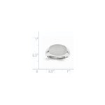 14K White Gold 15.0x9.5mm Open Back Signet Ring view