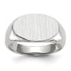14K White Gold 15.0x9.5mm Open Back Signet Ring