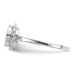 14K White Gold 6.5x7.0mm Open Back Signet Ring view