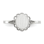 14K White Gold 6.5x7.0mm Open Back Signet Ring view