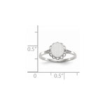 14K White Gold 6.5x7.0mm Open Back Signet Ring view