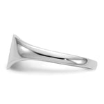 14K White Gold 8.5x9.0mm Closed Back Heart Signet Ring view