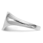 14K White Gold 8.0x7.5mm Closed Back Heart Signet Ring view