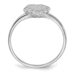 14K White Gold 6.0x6.5mm Open Back Heart Signet Ring view