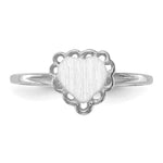 14K White Gold 6.0x6.5mm Open Back Heart Signet Ring view