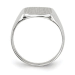 14K White Gold 10.5x11.0mm Closed Back Signet Ring view