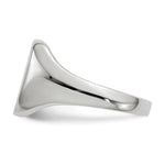 14K White Gold 10.5x11.0mm Closed Back Signet Ring view