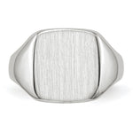 14K White Gold 10.5x11.0mm Closed Back Signet Ring view