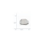 14K White Gold 10.5x11.0mm Closed Back Signet Ring view