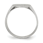 14K White Gold 12.5x12.5mm Closed Back Signet Ring view
