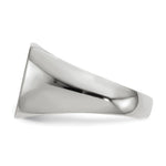 14K White Gold 12.5x12.5mm Closed Back Signet Ring view