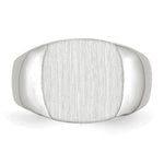 14K White Gold 12.5x12.5mm Closed Back Signet Ring view