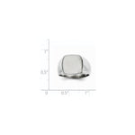 14K White Gold 12.5x12.5mm Closed Back Signet Ring view