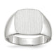 14K White Gold 12.5x12.5mm Closed Back Signet Ring