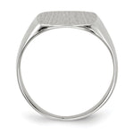 14K White Gold 13.5x14.5mm Closed Back Men's Signet Ring view