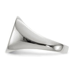 14K White Gold 13.5x14.5mm Closed Back Men's Signet Ring view