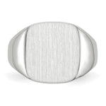 14K White Gold 13.5x14.5mm Closed Back Men's Signet Ring view