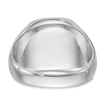 14K White Gold 13.5x14.5mm Closed Back Men's Signet Ring view