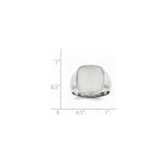 14K White Gold 13.5x14.5mm Closed Back Men's Signet Ring view