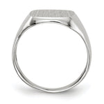 14K White Gold 10.5x11.0mm Open Back Signet Ring view