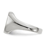 14K White Gold 10.5x11.0mm Open Back Signet Ring view