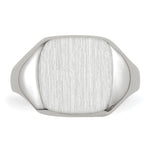 14K White Gold 10.5x11.0mm Open Back Signet Ring view