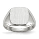 14K White Gold 10.5x11.0mm Open Back Signet Ring