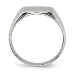 14K White Gold 12.5x12.5mm Open Back Signet Ring view
