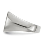 14K White Gold 12.5x12.5mm Open Back Signet Ring view