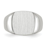 14K White Gold 12.5x12.5mm Open Back Signet Ring view