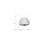 14K White Gold 12.5x12.5mm Open Back Signet Ring view