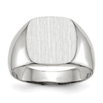14K White Gold 12.5x12.5mm Open Back Signet Ring view