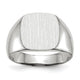 14K White Gold 12.5x12.5mm Open Back Signet Ring