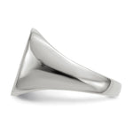 14K White Gold x14. Open Back Men's Signet Ring view