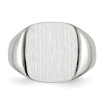 14K White Gold x14. Open Back Men's Signet Ring view
