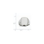 14K White Gold x14. Open Back Men's Signet Ring view
