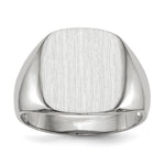 14K White Gold x14. Open Back Men's Signet Ring view