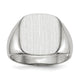 14K White Gold x14. Open Back Men's Signet Ring