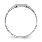 14K White Gold 7.0x8.5mm Closed Back Signet Ring view