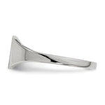 14K White Gold 7.0x8.5mm Closed Back Signet Ring view