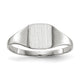 14K White Gold 7.0x8.5mm Closed Back Signet Ring